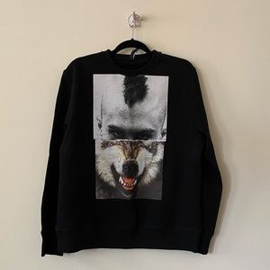 Neil Barrett - hybrid print: MOHAWK WOLF - size M